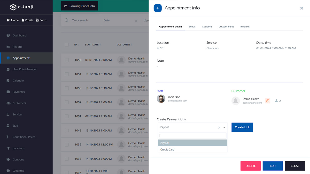 Create payment link