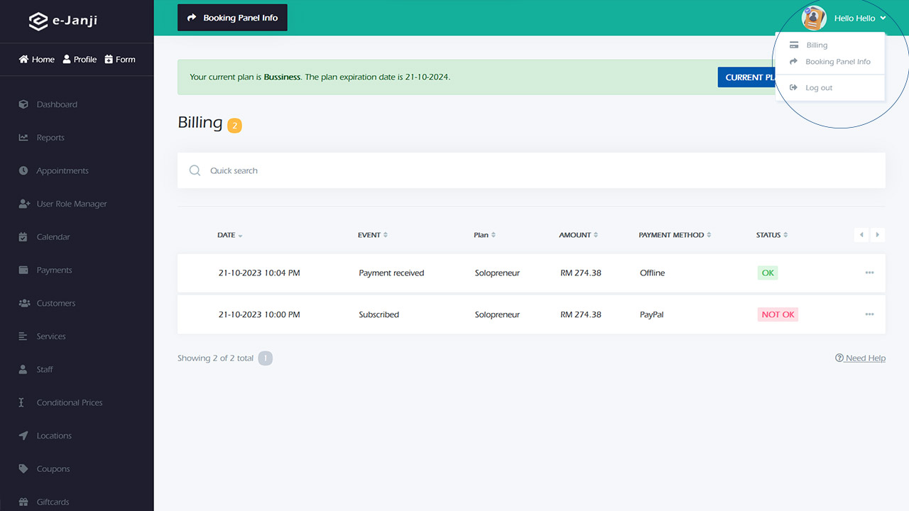 Billing overview